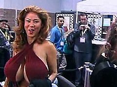 Here is a clip of the big boobed korean legend Minka at the AVN Expo in 2004. All the silicone on an Asian babe you'd ever want! A fun little clip to buffer those steamy ones.