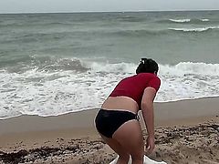 My friend me lonely girl that was riding a surfboard this cloudy day! She has sexy face that suggests to us that this babes needs to be pounded really hard in her hungry holes.