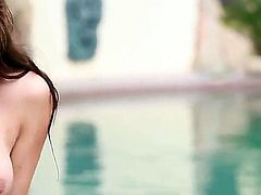 Destiny Dixon has fire in her eyes as she bangs herself with toy