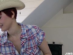 Jim Slip performs you one another pov blowjob video. Enjoy cute red haired bitch which sucks dick like nobody else before. She is worthy of your attention.