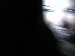 Kinky brunette finds a dark corner in the club and kneels down in front of the just met dude. Spoiled nympho does her best to demonstrate her skills in giving a blowjob and handjob right on cam.