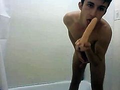 Dildo Boy In The Shower