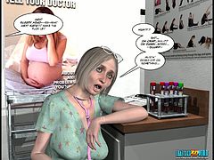 Crazy 3D animated movie for the Chaperone with a bunch of busty ladies and a couple of them getting drilled while an ebony takes a shower.