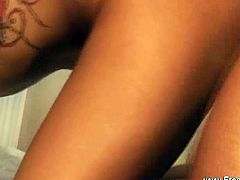 Pretty hot blonde is giving a massage to her lover! When his dick is hard enough she rides it till a nice orgasm like a nympho!