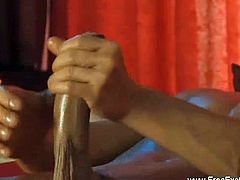 Watch a muscular stud enjoying a relaxing session of cock-striking in this hot solo vid.