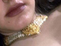 Sexy Arabian girl in beautiful gown performs you her painted body. She looks hot and adorable. Be pleased with one another erotic sex video from Indian Sex lounge.