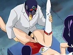 Redhead anime girl gets fucked by a masked dude and enjoys it