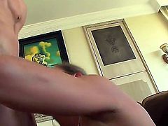 Cheating cock loving brunette milf Amanda Blow with long whorish nails and natural tits gives head to Chris Johnson and gets pounded balls deep in provocative positions in living room.