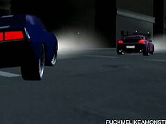 Watch this animated video which starts with two cars racing each other in street and the winner gets a babe to fuck.Nice 3d animation and in end you can see a sexy babe on car spreading her legs and getting her pussy licked.