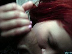 Alice got seduced by the Public Agent and now she is sobbing on his massive cock! She takes it in her mouth and then in her tight pussy from behind!