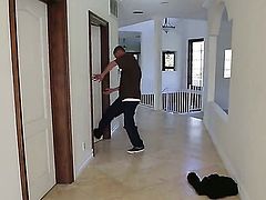 Horny brunette lady Kelly Anderson gets to meet her new neighbor Xander Corvus as he comes to borrow some coffee and seduces him for a hot and arousing blowjob session