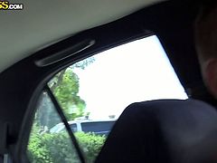Kinky pale amateur brunette gets horny and this bitchie slim nympho needs nothing more but to suck a tasty lollicock of the driver right in the car. Check out blowlerina with nice tits in WTF Pass sex clip and get ready to jizz at once.