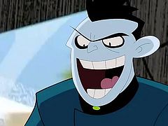 This evil villain has two Kim Possibles on a train. Before he takes over the world he's going to make them suck his cock. He pulls out his dick and slaps it against her face like the superhero slut that she is. Are we gonna see a threesome?