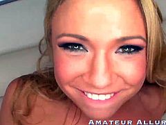 Katerina is a petite blonde girlfriend and she always loves to get her sexual adventures recorded. Her boyfriend fucks her tight pussy from behind!