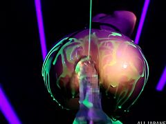 Enjoy this incredible pornographic light show with a sexy Japanese AV model Alice Miyuki! Honey is so fucking perverted and naughty!