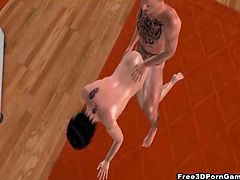 Horny 3D hunk gets his ass fucked by a punk rocker