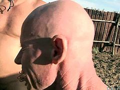 Filthy brunette amateur takes part in insane gangbang sex orgy where overaged cowboys piss on her before she pisses on the face of bald daddy in steamy sex video by 21 Sextury.