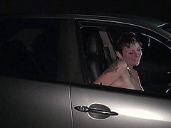 Pretty girl at an amazing PUBLIC gangbang with anonymous guys through car windows PART 2