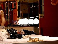 Nasty Japanese couple pounding hard in their mirrored motel room. They will show us how their hairy tools enjoy hardcore stuffing.