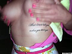 This chick is amazing! She can hypnotize any man with her sparkling eyes! Her huge tits are a work of art with perfect symmetry and shape. Sex-starved nympho knows how to please a man. She sucks her lover's dick with unbridled passion as if her life depends on it.