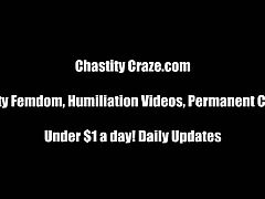 Chastity Craze brings you an exciting free porn video where some hot and evil dommes wanna lock your cock in chastity while provoking you with their intense bodies.