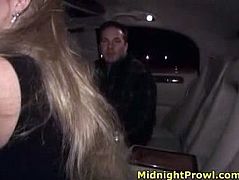 Spoiled and pale blondie with natural tits is naked in the limo. Dirty-minded harlot sucks a tasty dick for sperm in the car. Wondrous chick with small tits is surely worth checking out in Pornstar sex clip to jack off and jizz at once.