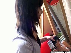 Delicious Japanese cutie invites you to the world of sensual sex in peppering Pornstar sex video. She kisses her BF in lips gently before she licks all over his body in pov sex scene.