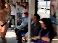 Asian Naked in Train