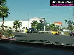 The guy picks up that slut at the parking lot to the Wall Mart. She agreed to make porn clip without any hesitation. When they reach studio, slutty bitch slipped down the top revealing her juicy jugs.