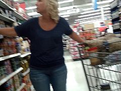 Sexy Blonde Milf at Walmart