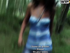 Brunette Olympia is good on her way to make horny guy ejaculate on oral action