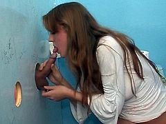 Insolent Veronica plays really nasty during glory hole threesome porn session