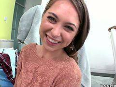 Riley Reid is a girl of great charm and beauty! This gorgeous whore knows how to appreciate a good, stiff cock! She takes her lover's meat stick in her mouth and sucks it with great enthusiasm like a dirty whore.