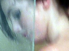 Watch this hot Natalie Lust playing with her pussy while taking a shower naked and alone in Mofos Network sex clips.