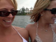 Amateur lesbian babes on the yacht