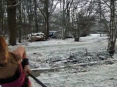 This innocent russian teenie and her mighty Master decided to move their games outdoors. Watch her getting tortured and fingered for some really deep orgasms.