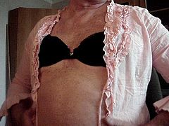 crossdresser in little bra