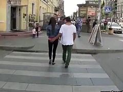 This young russian teenie has never had any black cock in her life. When this dude picked her up from the street she was completely ready to suck him and fuck his big dong.