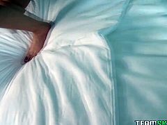 She gives him a head very nice and then she rides it in a reverse cowgirl pose. Then she gets her tight cunt banged doggystyle in steamy Fame Digital xxx video!