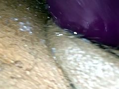 Caramel purple dildo