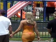 MILF blonde cougar has a hangover and the only cure is a ride out to sea and taking two cocks at once in all of her holes!