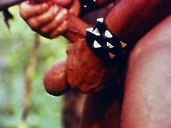Kinky dude jerks off dick and fucks girl in the forest