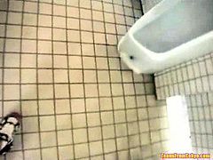 Blow job on the toilet