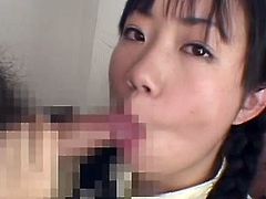 Hairy japanese schoolgirl receives a great fuck and a large load on her face