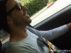 This gay guy is having a good jerk in his car and blowing his load on the seat. He is really lowering the resale value but its worth it for a jerk