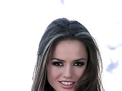 Tori Black with small breasts and shaved twat is in the mood for pussy fingering