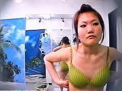Enjoy this hot amateur vid where some alluring and lovely Japanese brunettes get filmed changing clothes in a dressing room. Their hairy pussies and hot asses are definitely out of this world.