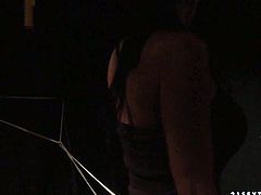 Long haired brunette whoe ropes that thirsting for pain sweet girl and starts applying fingers to her chubby body by pulling back her honey nipples. Take a look at this painful game in 21 Sextury porn clip!