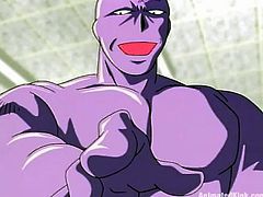 Get wild watching this anime video where a sexy fighter gets her asshole smashed and she sucks a huge schlong that doesn't fit in her mouth!