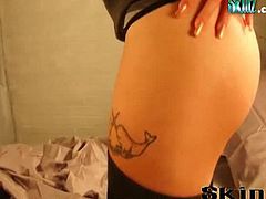 Skinz brings you a hell of a free porn video where you can see how this tattooed blonde slut poses and provokes you while assuming some very interesting poses.